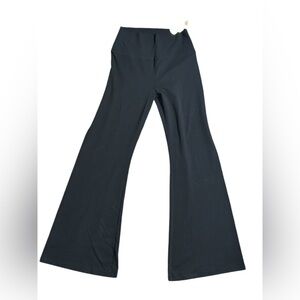 aerie Black OG Flared High-Rise Pants Leggings size large (SHORT LENGTH)